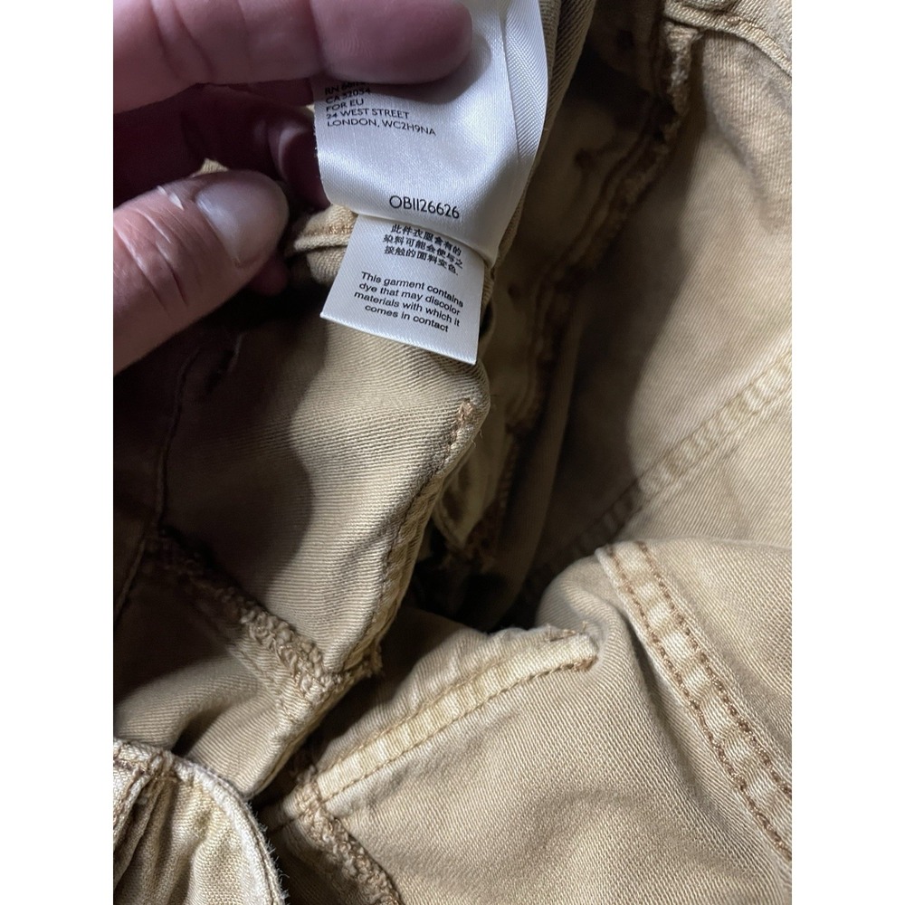 Women's Free People Tan Cropped Pants Capris Size 25, Inseam 21" Khakis - Picture 12 of 13